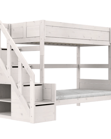 LIFETIME Kidsrooms Bed Family bunk bed with stepladder 90/120x200 cm