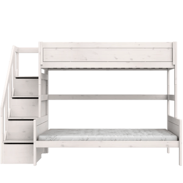 LIFETIME Kidsrooms Bed Family bunk bed with stepladder 90/140x200 cm