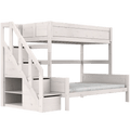 LIFETIME Kidsrooms Bed Family bunk bed with stepladder 90/140x200 cm