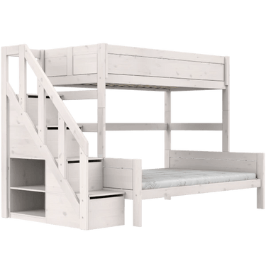 LIFETIME Kidsrooms Bed Family bunk bed with stepladder 90/140x200 cm