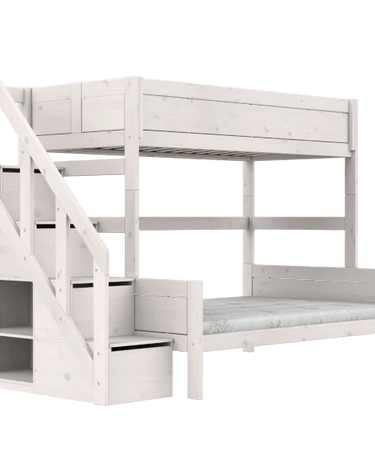 LIFETIME Kidsrooms Bed Family bunk bed with stepladder 90/140x200 cm