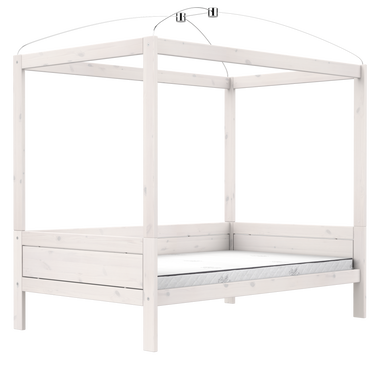LIFETIME Kidsrooms Bed Four Poster Canopy Bed 120x200 cm