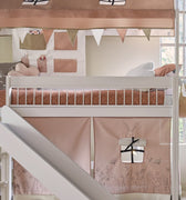 LIFETIME Kidsrooms Bed Front Bed Rail with white Metal Bars 154 cm