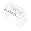 LIFETIME Kidsrooms Bed Front Bed rail with white metal bars