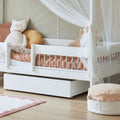 LIFETIME Kidsrooms Bed Front White Small Bed Rail with Bars
