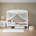 LIFETIME Kidsrooms Bed Front White Small Bed Rail with Bars