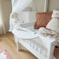 LIFETIME Kidsrooms Bed Front White Small Bed Rail with Bars