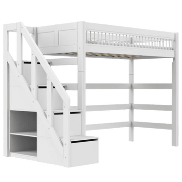 LIFETIME Kidsrooms Bed High bed with stepladder - Breeze