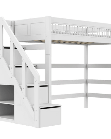 LIFETIME Kidsrooms Bed High bed with stepladder - Breeze