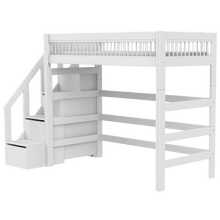 Charger l&#39;image dans la galerie, LIFETIME Kidsrooms Bed High bed with stepladder - Breeze
