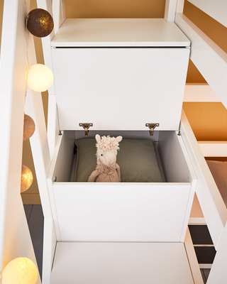 LIFETIME Kidsrooms Bed High Sleeper Bed 152 cm with Staircase