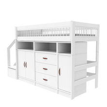 Lade das Bild in den Galerie-Viewer, LIFETIME Kidsrooms Bed High Sleeper Bed incl. All-in-one Storage, 152 cm - Breeze
