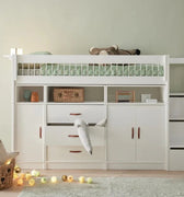 LIFETIME Kidsrooms Bed High Sleeper Bed incl. All-in-one Storage, 152 cm - Breeze