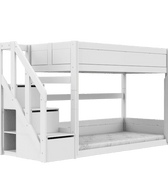 LIFETIME Kidsrooms Bed Low bunk bed with stepladder