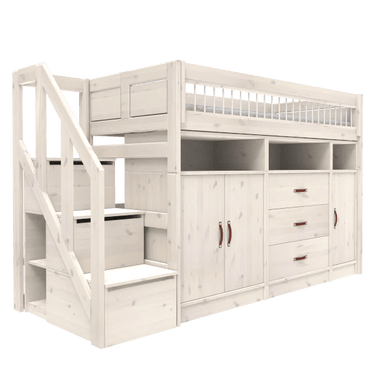 LIFETIME Kidsrooms Bed Low loft bed with stepladder - Breeze