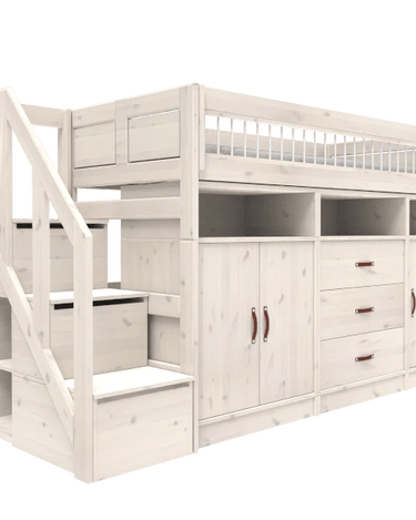 LIFETIME Kidsrooms Bed Low loft bed with stepladder - Breeze