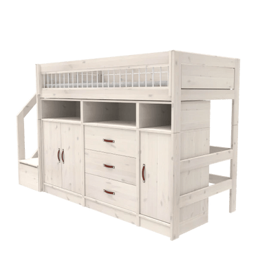 LIFETIME Kidsrooms Bed Low loft bed with stepladder - Breeze