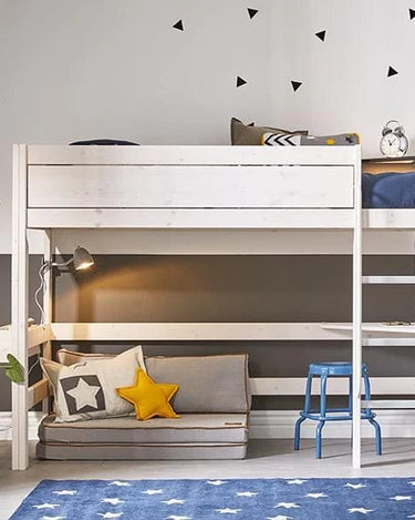 LIFETIME Kidsrooms Bed Low loft bed with straight ladder