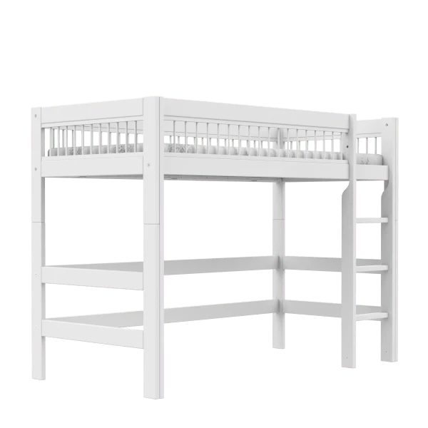 LIFETIME Kidsrooms Bed Low loft bed with straight ladder - Breeze