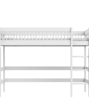 LIFETIME Kidsrooms Bed Low loft bed with straight ladder - Breeze