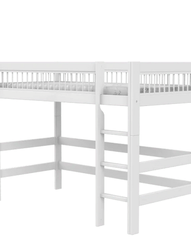 LIFETIME Kidsrooms Bed Low loft bed with straight ladder - Breeze