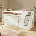 LIFETIME Kidsrooms Bed Mid Sleeper Bed incl. All-in-one Storage, 128 cm