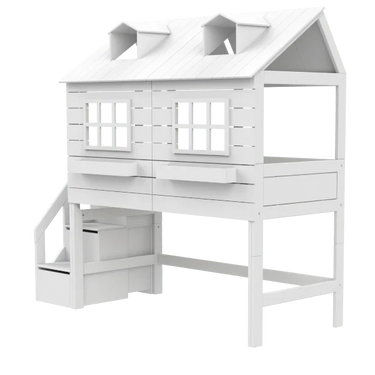 LIFETIME Kidsrooms Bed Mid Sleeper Bed with House - Lake House