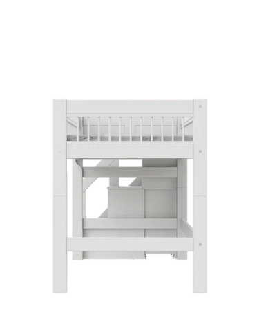 LIFETIME Kidsrooms Bed Mid Sleeper Bed with Staircase, 128 cm - Breeze