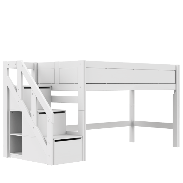 LIFETIME Kidsrooms Bed Semi high bed with stepladder