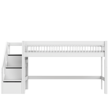 LIFETIME Kidsrooms Bed Semi high bed with stepladder - Breeze