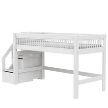 Carica l&#39;immagine nel visualizzatore di Gallery, LIFETIME Kidsrooms Bed Semi high bed with stepladder - Breeze
