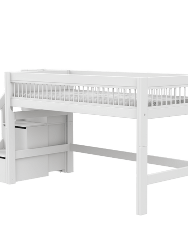 LIFETIME Kidsrooms Bed Semi high bed with stepladder - Breeze