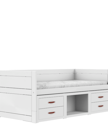 LIFETIME Kidsrooms Bed White / Standard (16) Cabin bed with drawers and storage