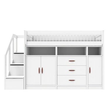 LIFETIME Kidsrooms Bed White / Standard (16) High Sleeper Bed incl. All-in-one Storage, 152 cm