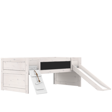 LIFETIME Kidsrooms Bed Whitewash / Standard (16) Cabin bed - Climb & Slide