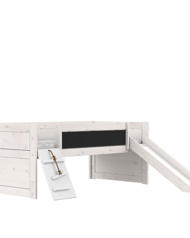 LIFETIME Kidsrooms Bed Whitewash / Standard (16) Cabin bed - Climb & Slide