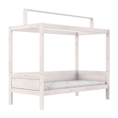 LIFETIME Kidsrooms Bed Whitewash / Standard (16) Children's Bed with Top Construction