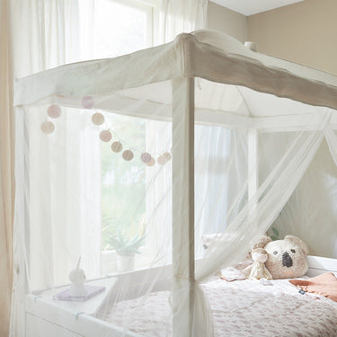 LIFETIME Kidsrooms Canopy Canopy for Four Poster Bed 120 cm - Dreamy White