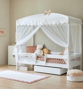 LIFETIME Kidsrooms Canopy Canopy for Four Poster Bed - Cat & Bow