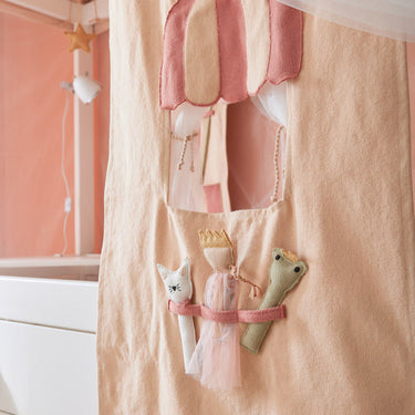 LIFETIME Kidsrooms Canopy Play Curtain for Four Poster Bed - Fairy Theatre
