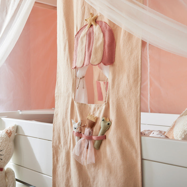 LIFETIME Kidsrooms Canopy Play Curtain for Four Poster Bed - Fairy Theatre