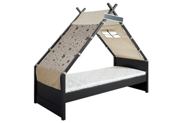 LIFETIME Kidsrooms Cool Kids bed Tipi bed OVER THE MOON - Black Edition