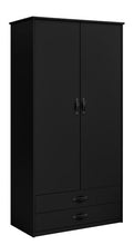 Afbeelding in Gallery-weergave laden, LIFETIME Kidsrooms Cool Kids Furniture Cool kids 2-doors wardrobe - Black Edition
