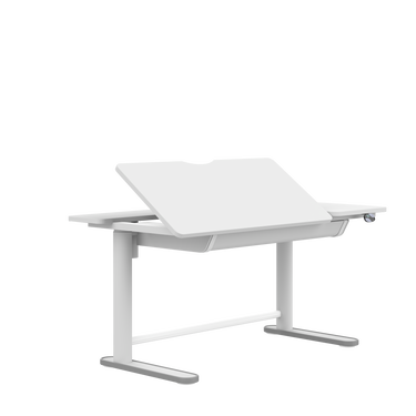 LIFETIME Kidsrooms Desk White Electric Adjustable Desk ERGO - Left