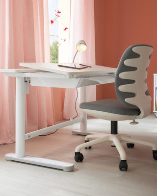 LIFETIME Kidsrooms Desk White Electric Adjustable Desk ERGO - Left