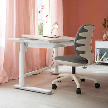 LIFETIME Kidsrooms Desk White Electric Adjustable Desk ERGO - Left