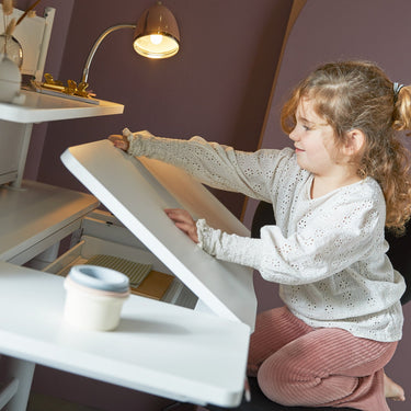 LIFETIME Kidsrooms Desk White Electric Adjustable Desk ERGO - Right