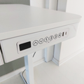 LIFETIME Kidsrooms Desk White Electrical Adjustable Desk with Drawer and USB