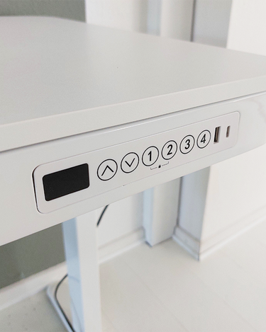 LIFETIME Kidsrooms Desk White Electrical Adjustable Desk with Drawer and USB