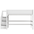 LIFETIME Kidsrooms High Sleeper Bed 152 with Staircase 120x200 cm